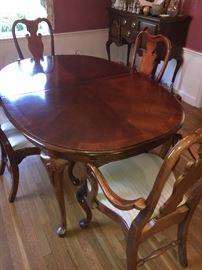 Dining room has matching sideboard and server.