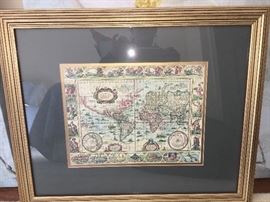 Map wall decor