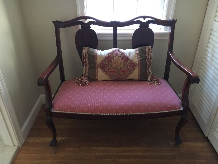 Victorian upholstered bench