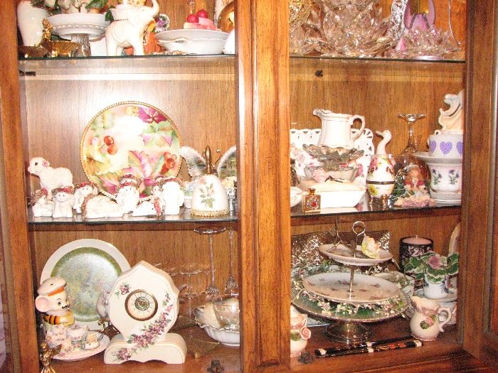 fine porcelain, teacups & saucers, art glass