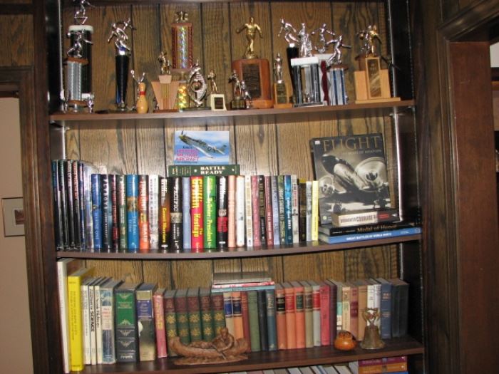 trophies, military books