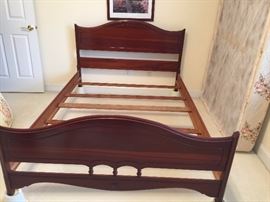 #5 Full size cherry bed frame $175