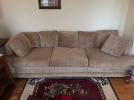 #52 tan cord sofa $65