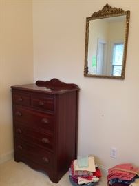 #18 cherry chest of drawers $200 34x19x40