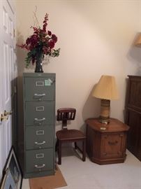 #20 4 drawer file cabinet $35
#29 Oak mid century desk chair $75