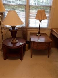 #61 Round end table made by the father when he was in high school 26x18 $175
#62 Century end table w drawer as is 22x26x21 $45