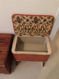 #65 sewing cabinet on legs $35