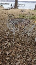 Iron Chairs and Iron Patio Table