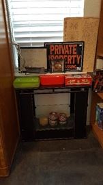 Table Top Fireplace, assorted Items