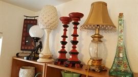 Lamps, Picture Frame, Candle Holders, ...