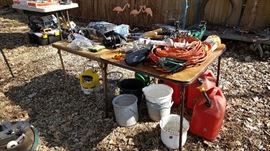Electric Cords, Cables, Rope, Gas Cans, Minnow Buckets