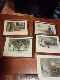 framed images from Charles Dickens books