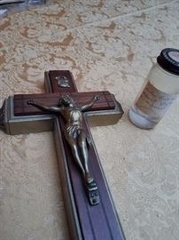 Vintage Sick Call set, bottle of Jordan river water