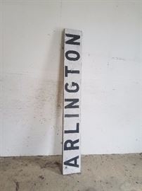 Sign from historic Arlington Train Depot