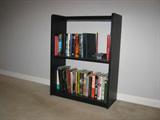Short Black Wood Bookcase