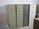 Four drawer letter and legal size file cabinets (sorry, none w/keys)