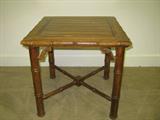 Fruitwood side table, compliments chairs