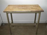 Vintage wood and metal typing / task table