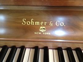 Sohmer console piano, and bench ,located on ground floor.