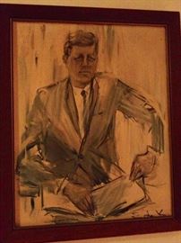Kennedy portrait - giclee -by Edna K. 