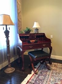 Chippendale Secretary Desk and Stool