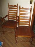 Keller ladder back dining room chairs (6)