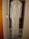 Satin and lace wedding dress mid- 1970's

excellent condition