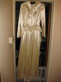 Vintage hand made satin wedding dress 1950