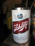 Schlitz beer can garbage can