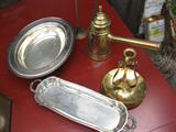 Silver plate and brass