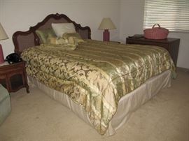 King Bed - Nice Rattan Headboard