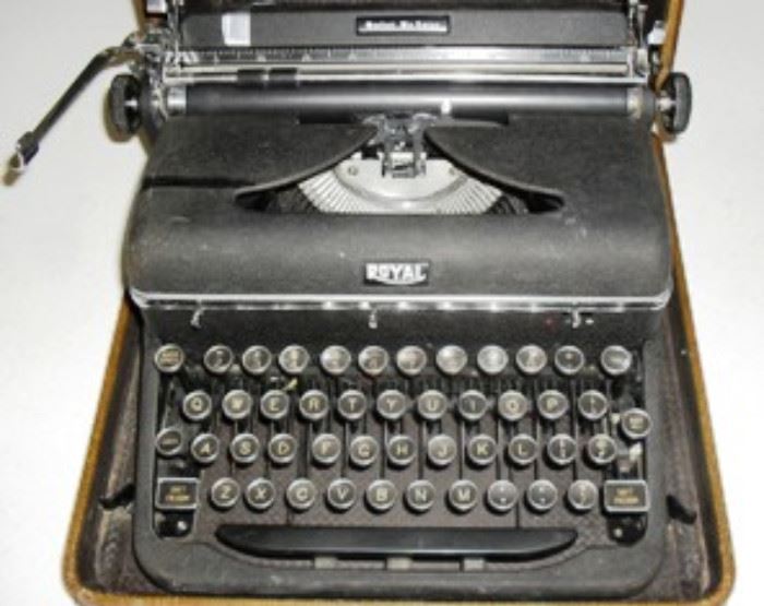 Close-up of Vintage Royal  Portable Typewriter