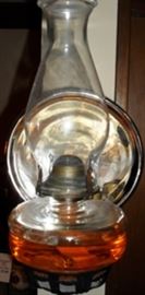 Vintage lamp on wall hanger with reflector