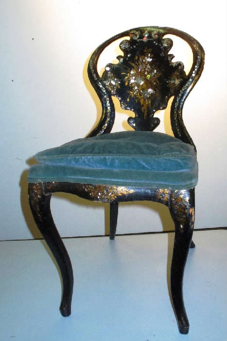 Lot 71 -Victorian paper mache side chair