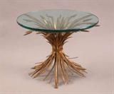 1930s gilt metal wheat form table