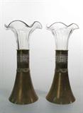 Lot 106-French crystal and bronze vases