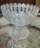 Cut crystal punch bowl