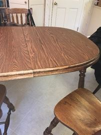 Oak kitchen table & chairs