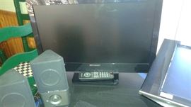 hum, flat screen. Emerson