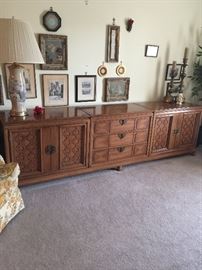 Thomasville Vintage Three Section Cabinet/Credenza