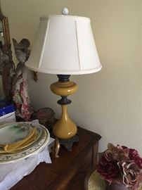 Mustard glass Lamp