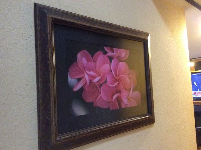 Flower framed art