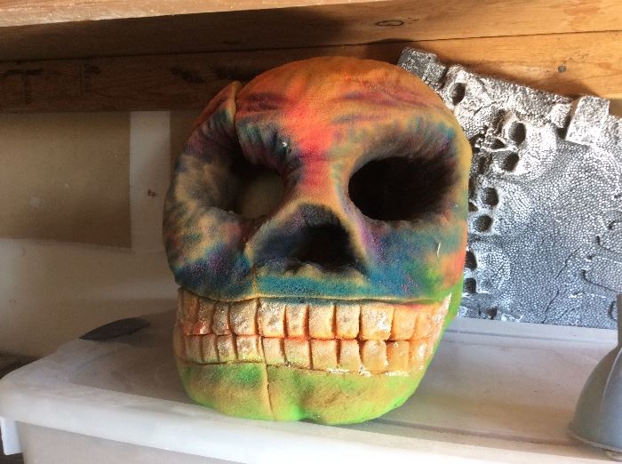Skull head that owner made of foam to wear to Oingo Boingo concerts