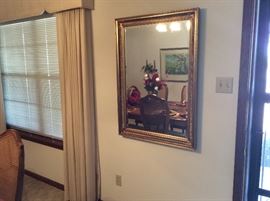 Gold surround large mirror