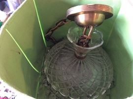 Vintage crystal light fixture