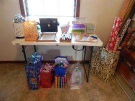 Lots of wrapping paper and bows