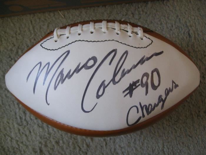 Marco Coleman signed football #90