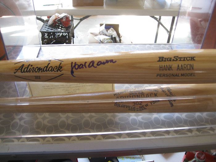 Hank Aaron signed bat