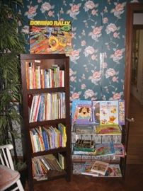 Bookcase and children's books