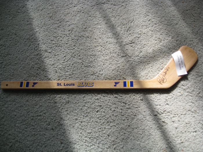 Signed child size hockey stick